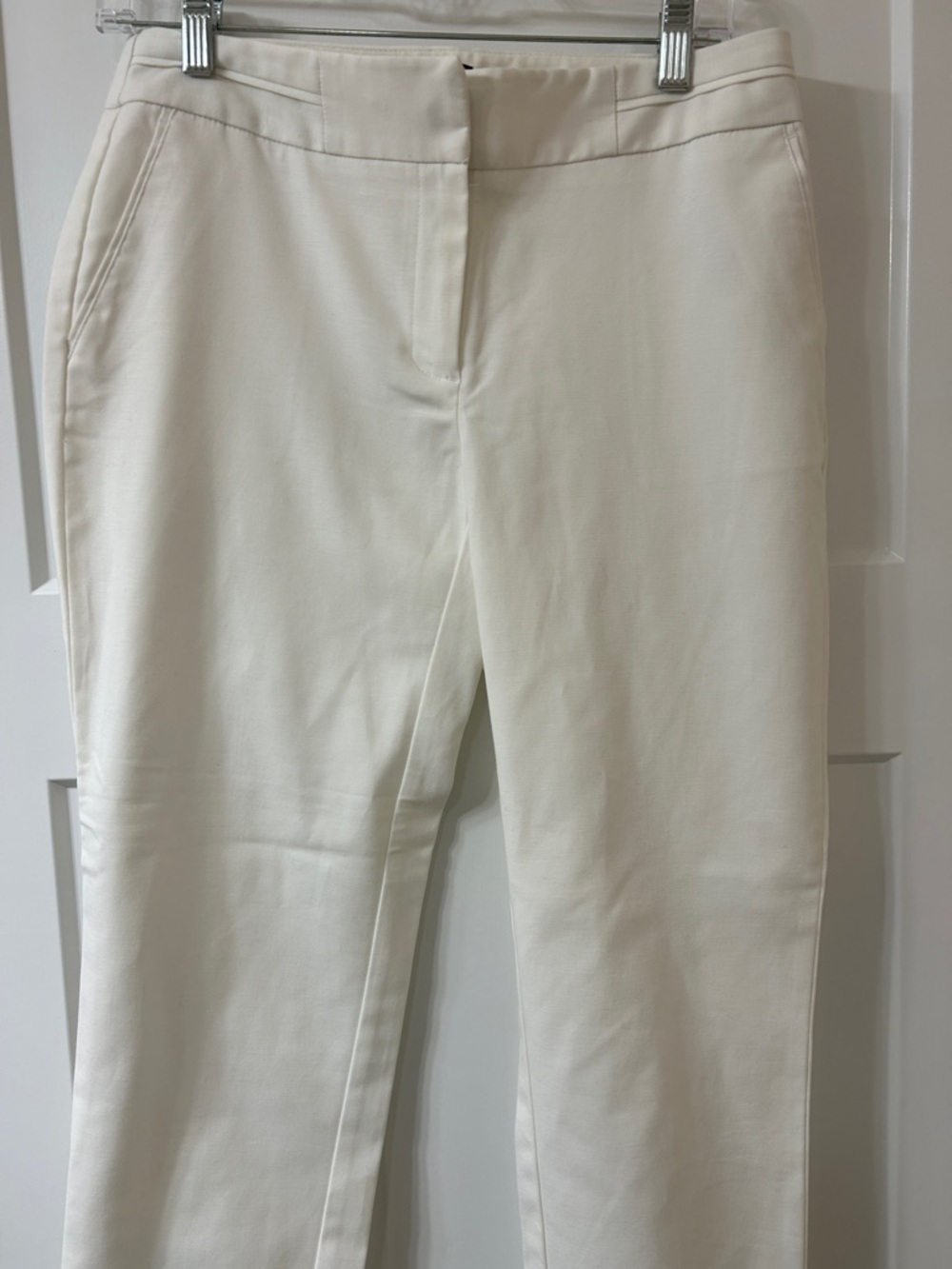 Rafaella White Women's Capris with Branded Waistband